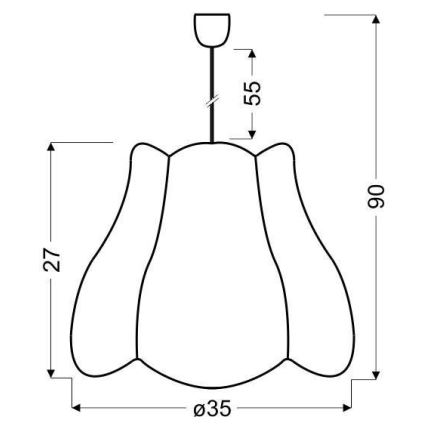 Children chandelier on a string ZUZA 1xE27/60W/230V blue