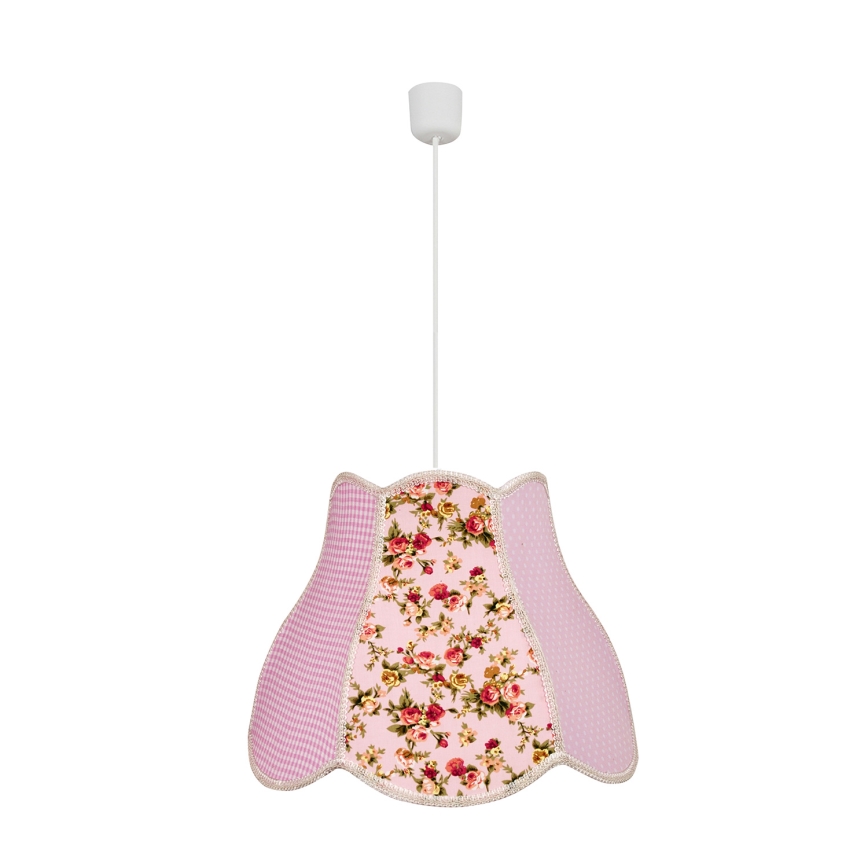 Children chandelier on a string ZUZA 1xE27/60W/230V pink