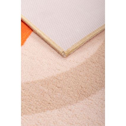 Children's anti-slip rug ARES STREETS 80 x 150 cm beige/safari