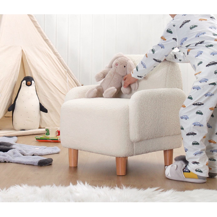 Children's Armchair LORY – White