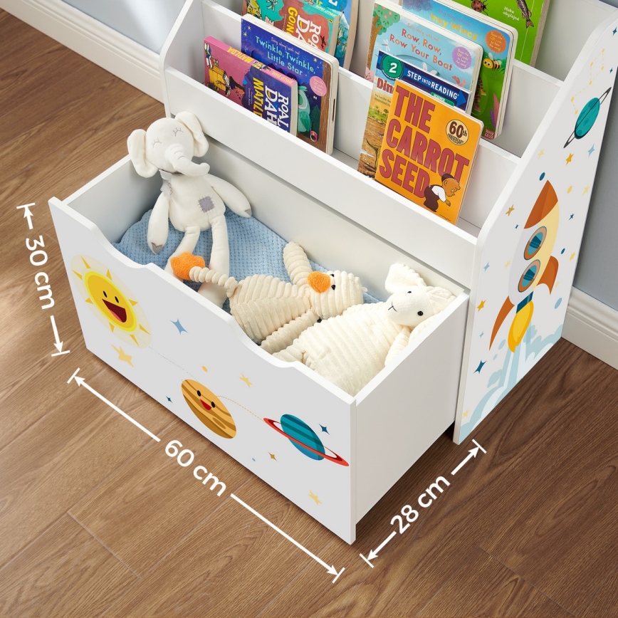 Children's bookcase with drawer ANET white