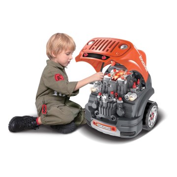Children's car repair shop orange/grey