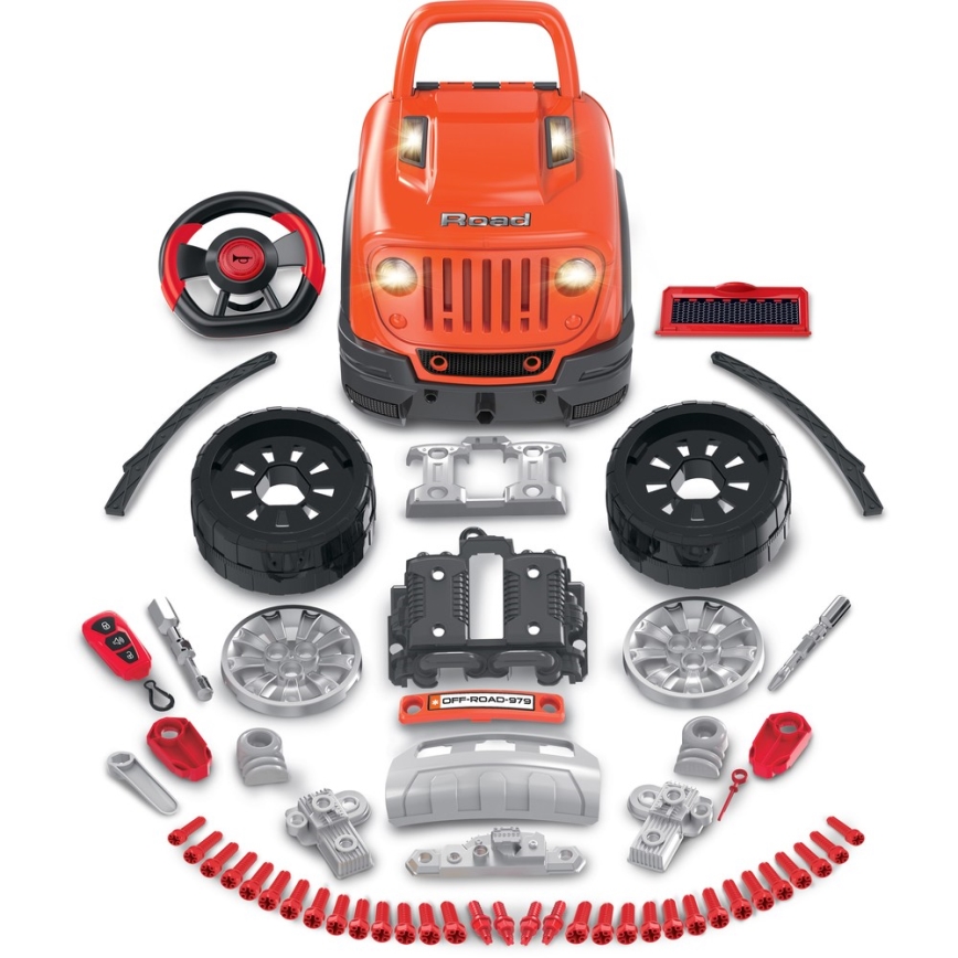 Children's car repair shop orange/grey