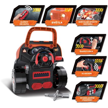 Children's car repair shop orange/grey