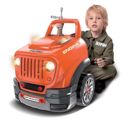 Children's car repair shop orange/grey