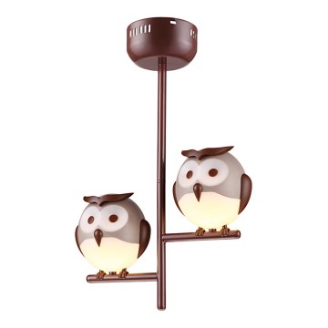Children's ceiling light 2xG9/6W/230V owl