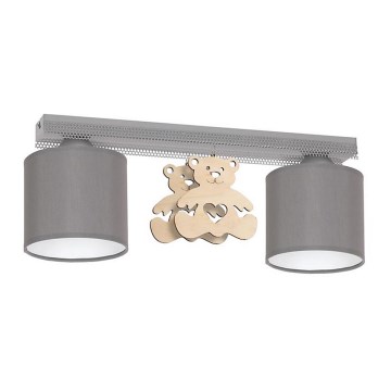 Children's ceiling light BEAR 2xE27/60W/230V
