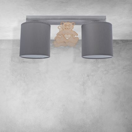 Children's ceiling light BEAR 2xE27/60W/230V