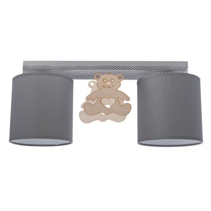 Children's ceiling light BEAR 2xE27/60W/230V