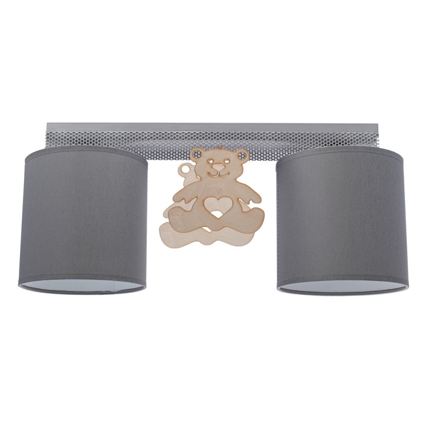 Children's ceiling light BEAR 2xE27/60W/230V