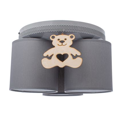 Children's ceiling light BEAR 3xE27/60W/230V