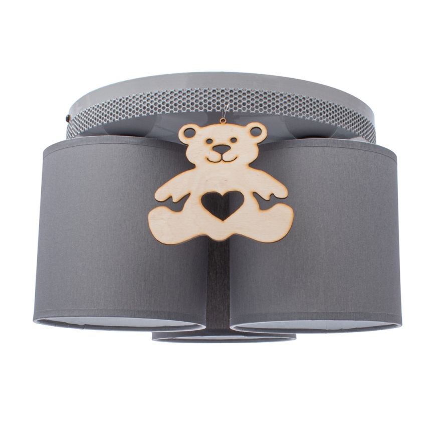 Children's ceiling light BEAR 3xE27/60W/230V