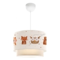 Children's ceiling light CANDY 1xE27/40W/230V white/brown