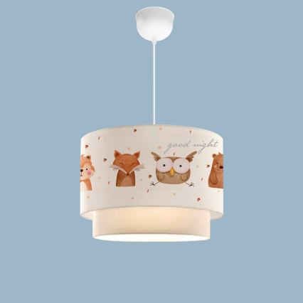 Children's ceiling light CANDY 1xE27/40W/230V white/brown