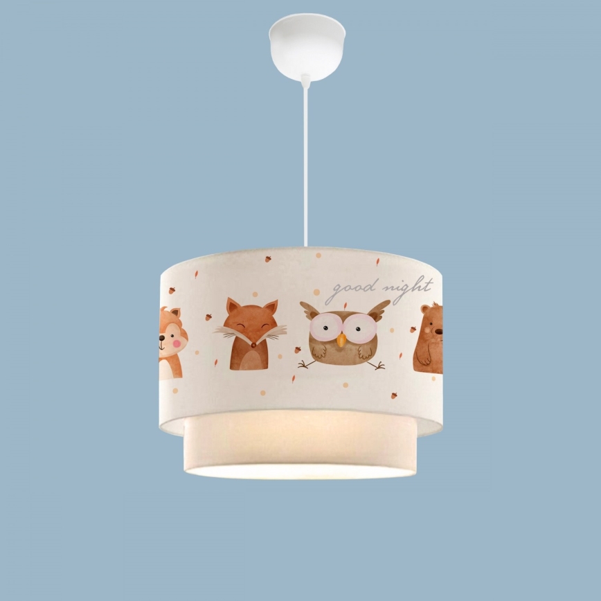 Children's ceiling light CANDY 1xE27/40W/230V white/brown