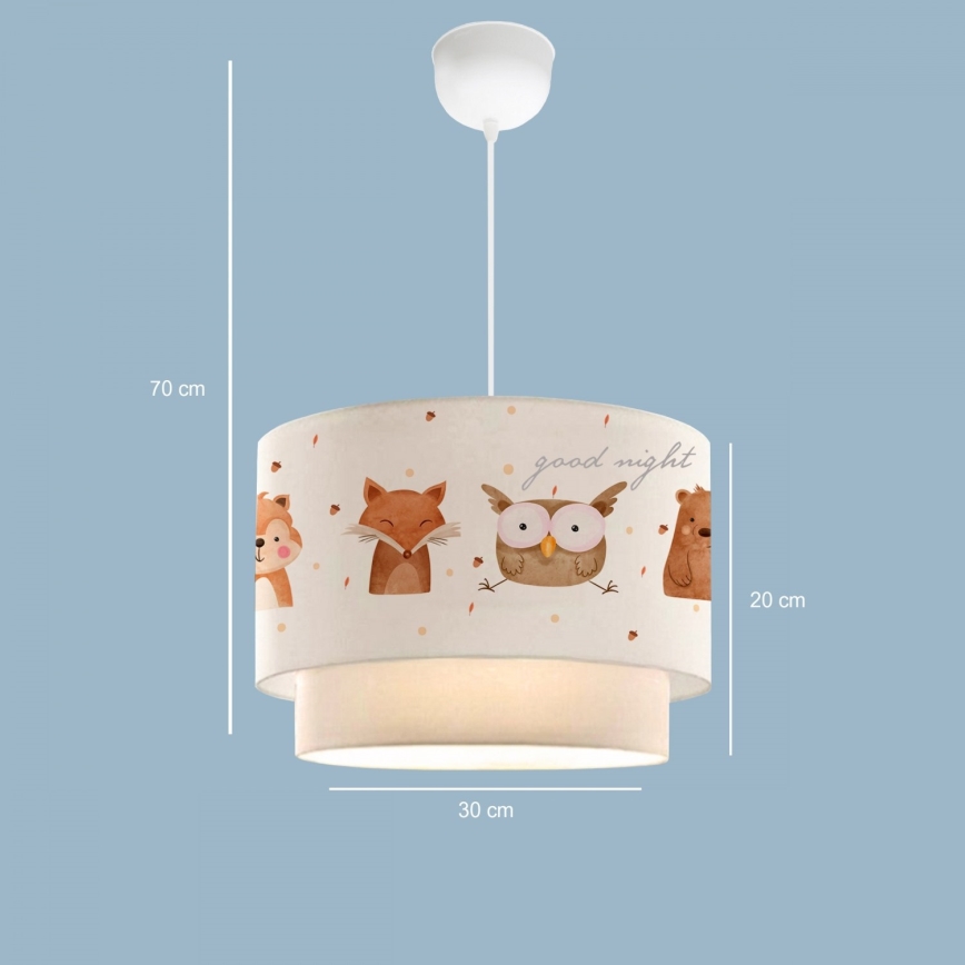 Children's ceiling light CANDY 1xE27/40W/230V white/brown