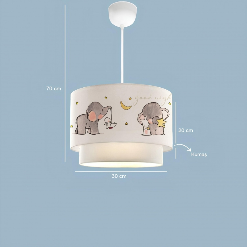 Children's ceiling light CANDY 1xE27/40W/230V white/grey