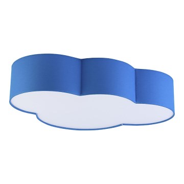 Children's ceiling light CLOUD 4xE27/15W/230V blue