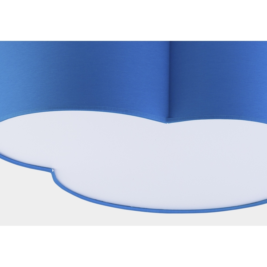 Children's ceiling light CLOUD 4xE27/15W/230V blue