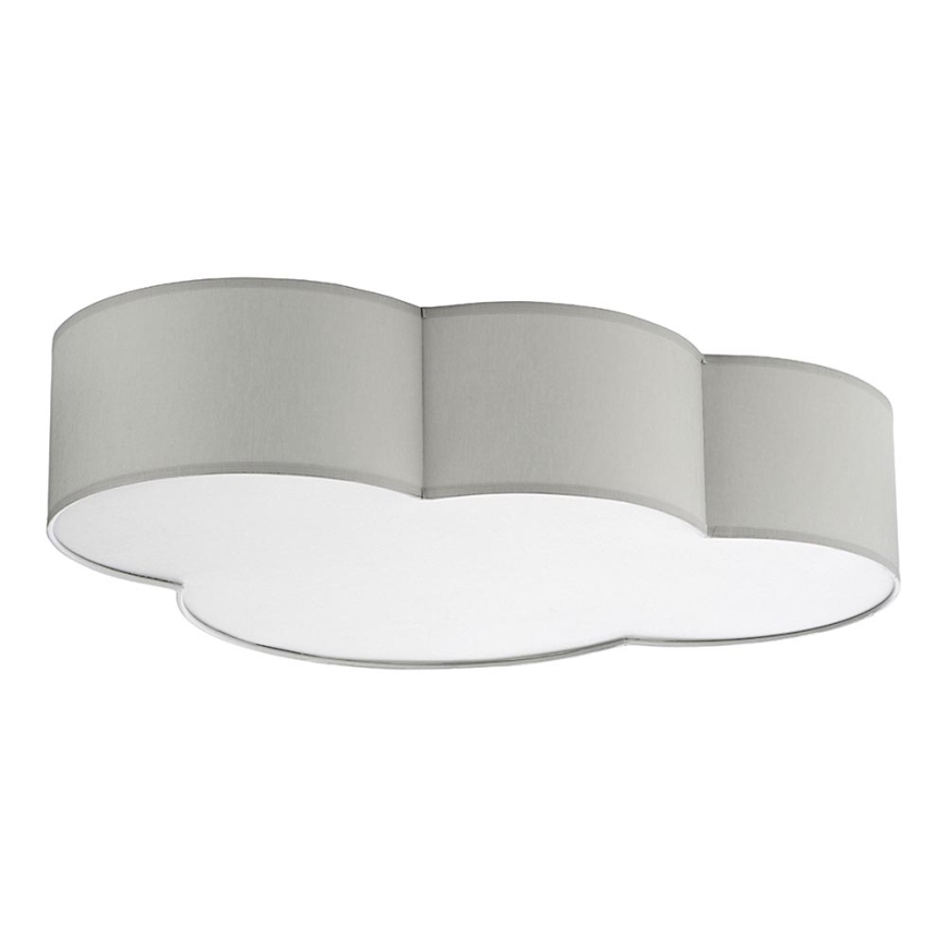 Children's ceiling light CLOUD 4xE27/15W/230V grey