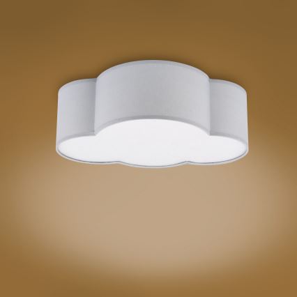 Children's ceiling light CLOUD MINI 2xE27/15W/230V grey