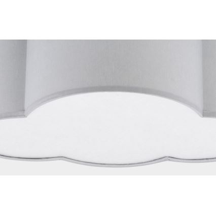 Children's ceiling light CLOUD MINI 2xE27/15W/230V grey