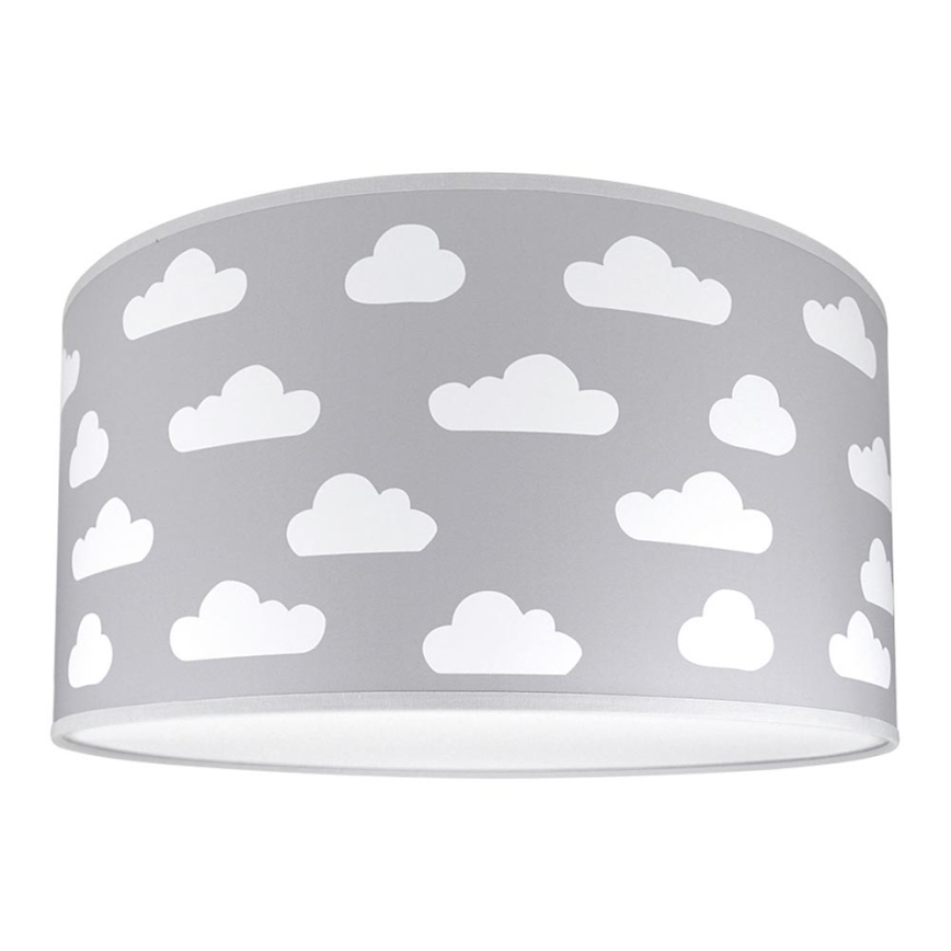 Children's ceiling light CLOUDS GREY 2xE27/60W/230V grey