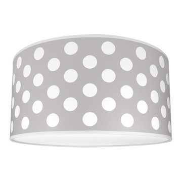Children's ceiling light DOTS GREY 2xE27/60W/230V grey