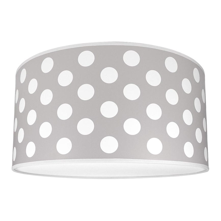 Children's ceiling light DOTS GREY 2xE27/60W/230V grey