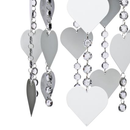 Children's ceiling light ELZA hearts 3xE27/60W/230V grey