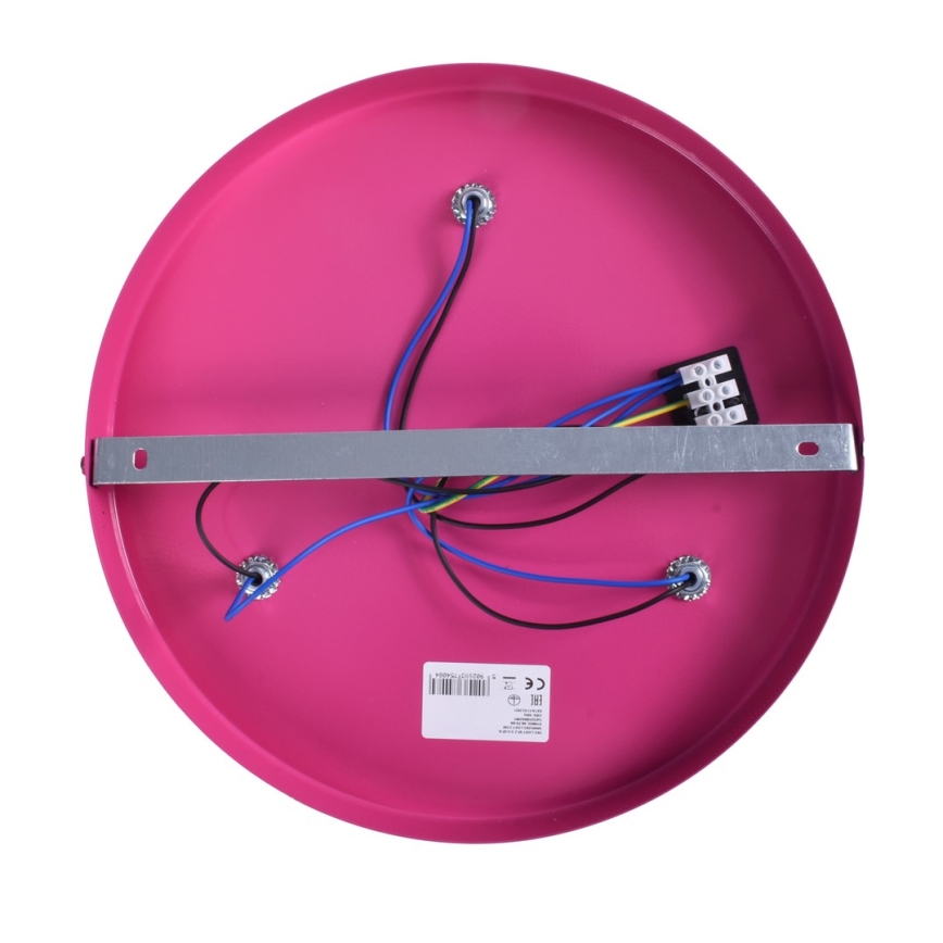 Children's ceiling light ELZA stars 3xE27/60W/230V dark pink