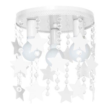 Children's ceiling light ELZA stars 3xE27/60W/230V white