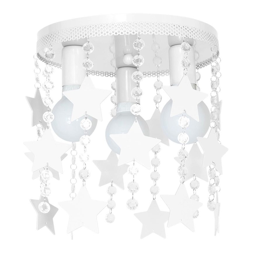 Children's ceiling light ELZA stars 3xE27/60W/230V white