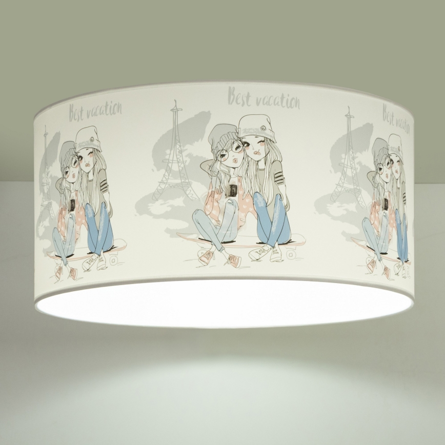 Children's ceiling light GIRLS VIBES 1x E27/60W/230V Ø 40 cm Paris