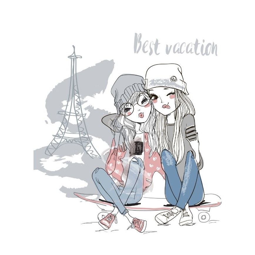 Children's ceiling light GIRLS VIBES 1x E27/60W/230V Ø 40 cm Paris