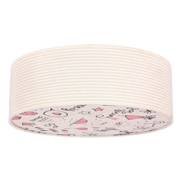 Children's ceiling light KIDDY 2xE27/40W/230V beige/pink
