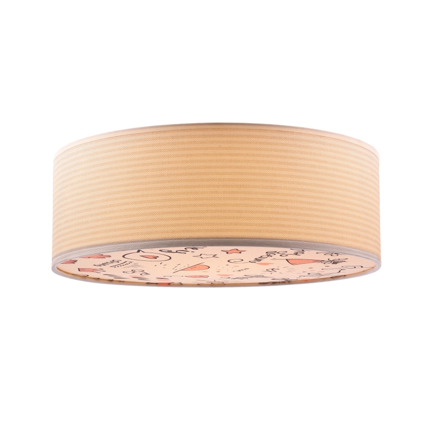 Children's ceiling light KIDDY 2xE27/40W/230V beige/pink