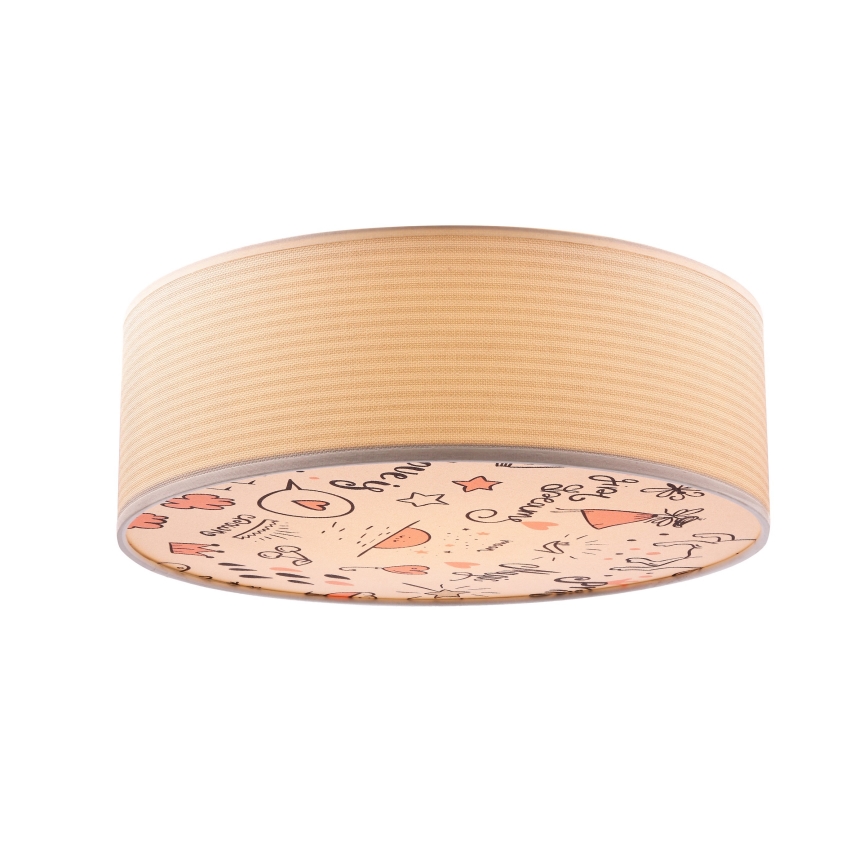 Children's ceiling light KIDDY 2xE27/40W/230V beige/pink