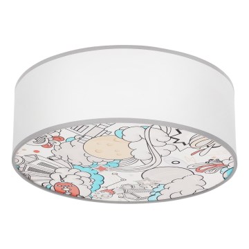 Children's ceiling light KIDDY 2xE27/40W/230V white/beige