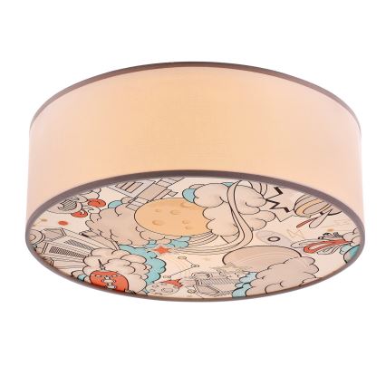 Children's ceiling light KIDDY 2xE27/40W/230V white/beige