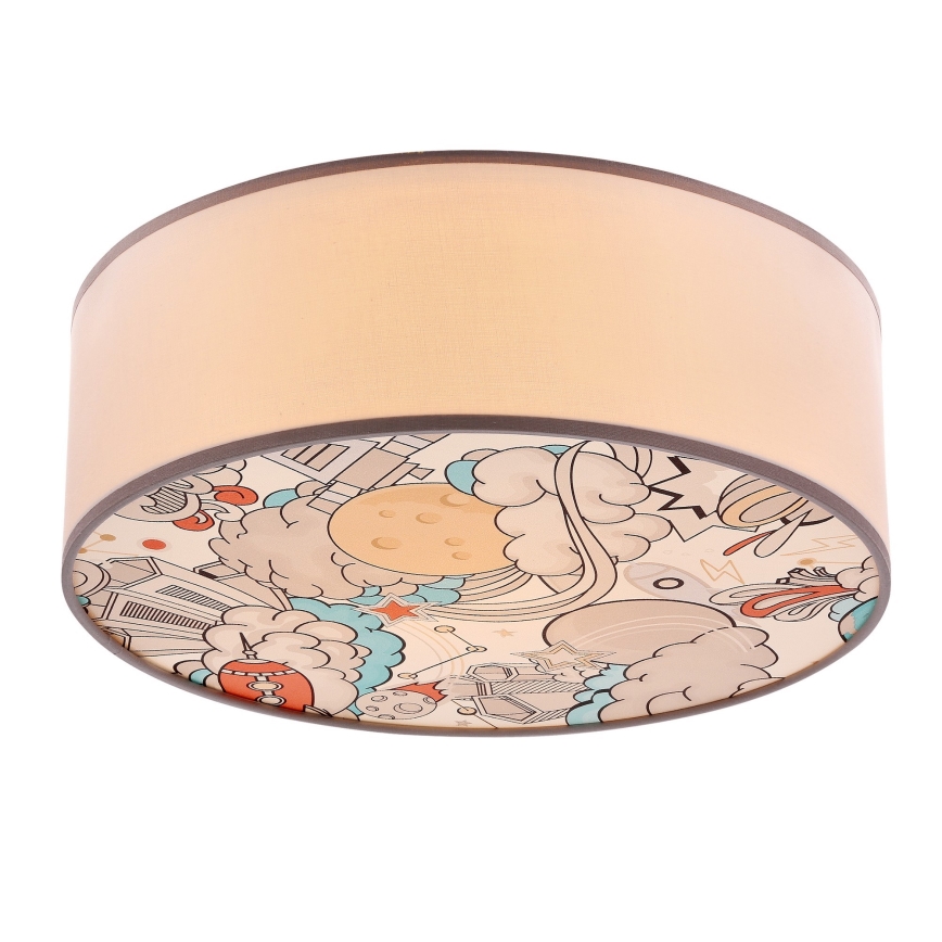 Children's ceiling light KIDDY 2xE27/40W/230V white/beige