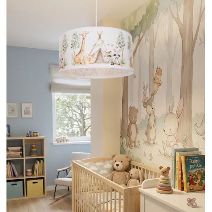 Children's ceiling light KIDS ROOM 1x E27/60W/230V, Ø 40 cm – animal-themed