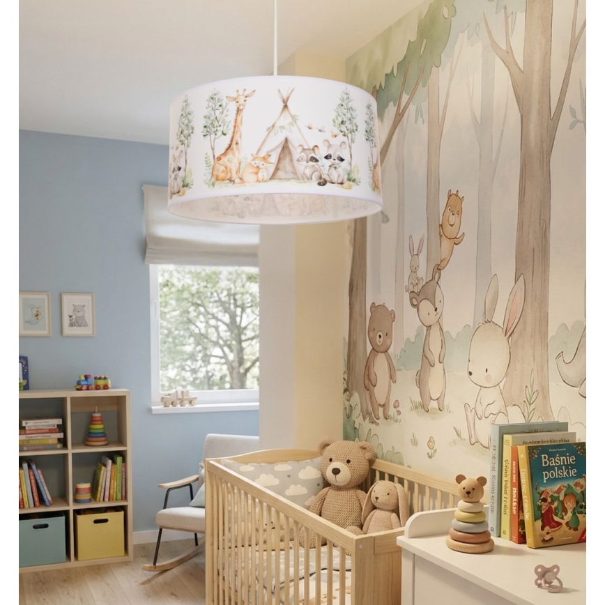 Children's ceiling light KIDS ROOM 1x E27/60W/230V, Ø 40 cm – animal-themed