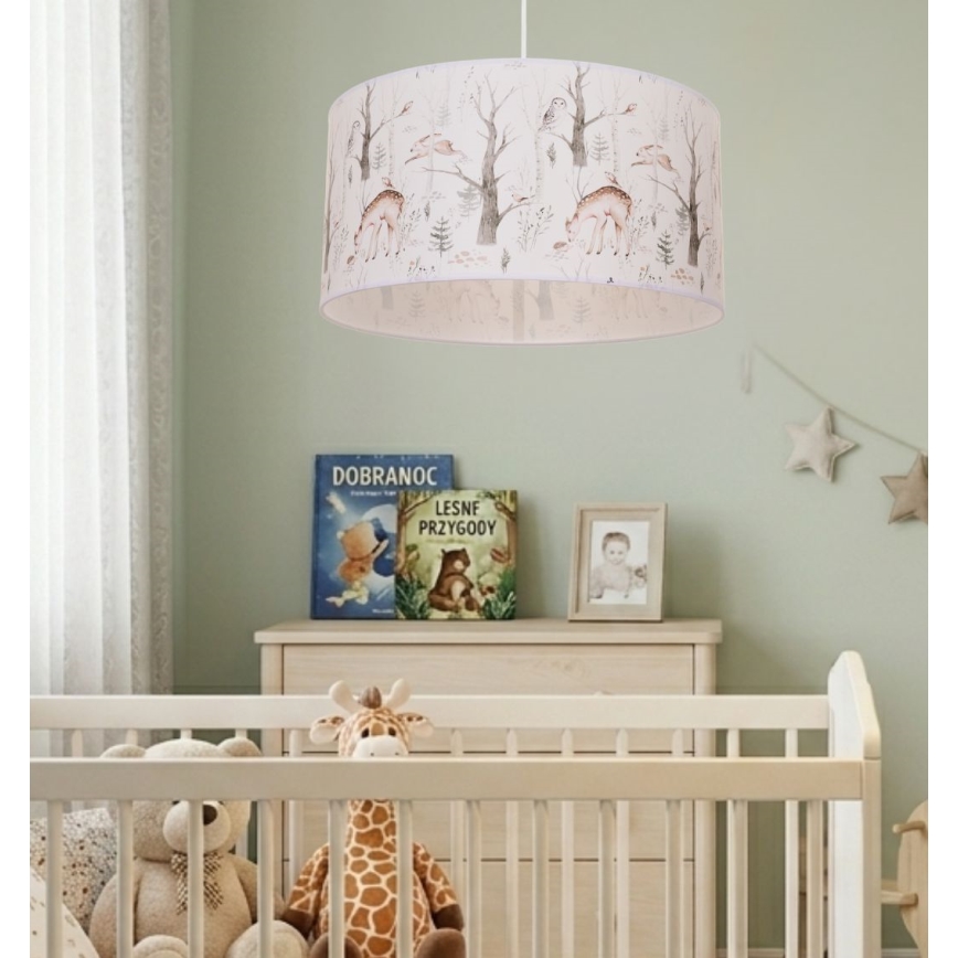 Children's ceiling light KIDS ROOM, 1x E27/60W/230V, Ø 40 cm — animal-themed