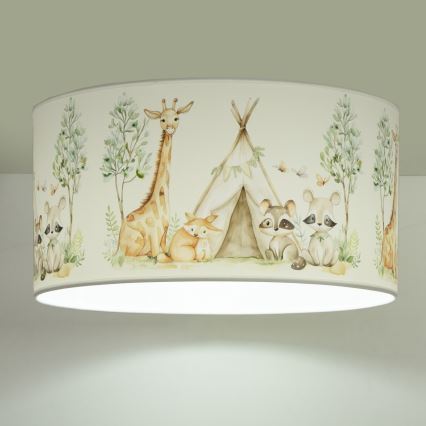 Children's ceiling light KIDS ROOM 1xE27/60W/230V Ø 40 cm animal motifs