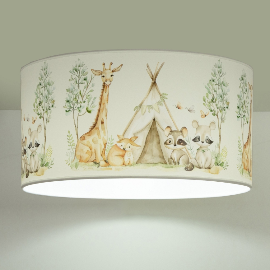 Children's ceiling light KIDS ROOM 1xE27/60W/230V Ø 40 cm animal motifs