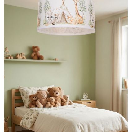 Children's ceiling light KIDS ROOM 1xE27/60W/230V Ø 40 cm animal motifs