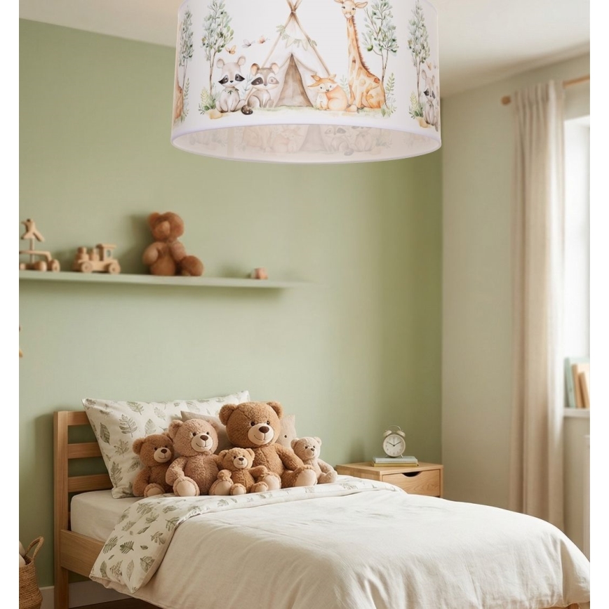Children's ceiling light KIDS ROOM 1xE27/60W/230V Ø 40 cm animal motifs
