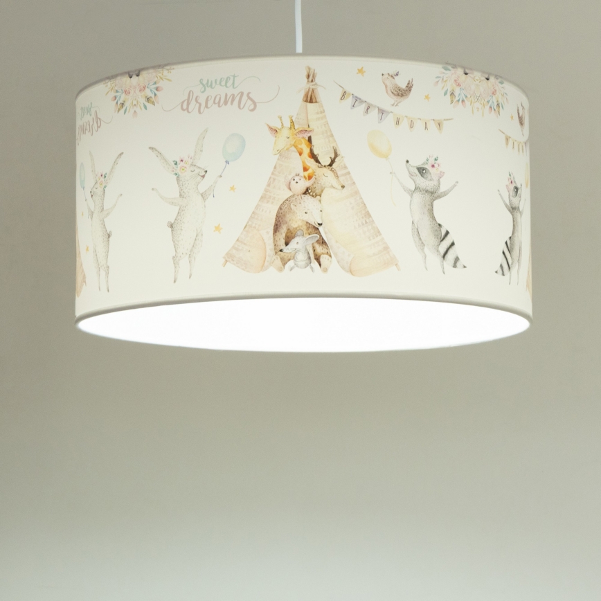 Children's ceiling light KIDS ROOM 1xE27/60W/230V Ø 40 cm animal-themed