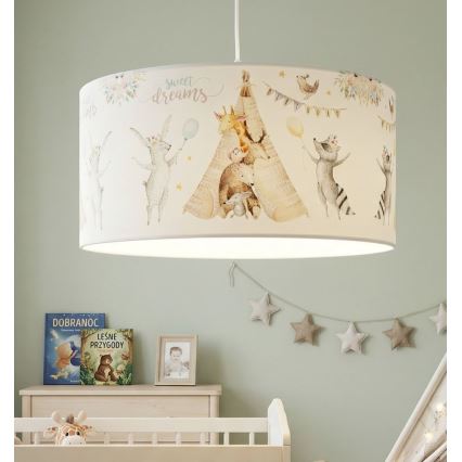 Children's ceiling light KIDS ROOM 1xE27/60W/230V Ø 40 cm animal-themed